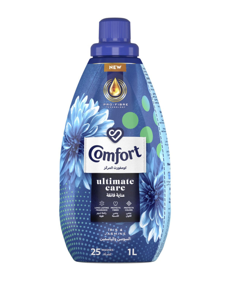 Comfort Concentrate Fabric Softener Iris & Jasmine 9x fragrance 1 Litres