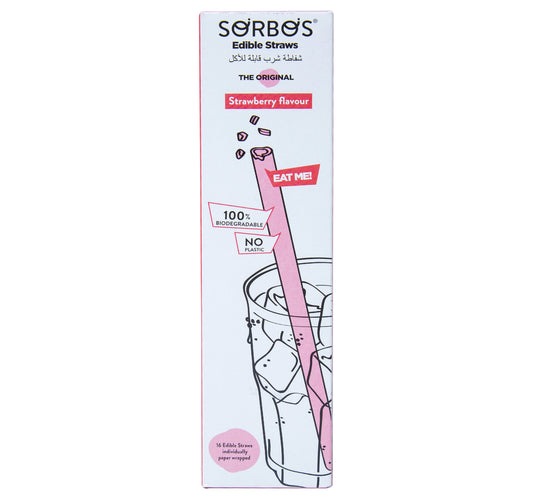 Sorbos Edible Straws Strawberry 128 g