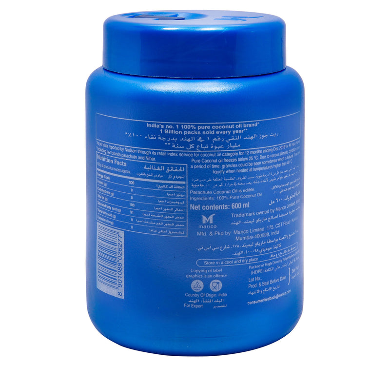 Parachute 100% Pure Coconut Oil 600 ml