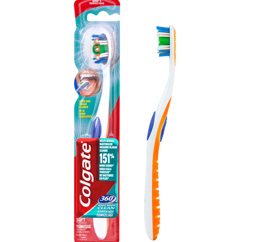 Colgate 360 Whole Mouth Clean Soft Toothbrush Assorted Colour 1 pc
