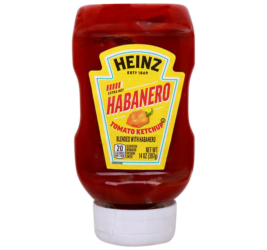 كاتشب طماطم هاينز حار جدًا بنكهة الهابانيرو، زجاجة قابلة للضغط، 397 جم