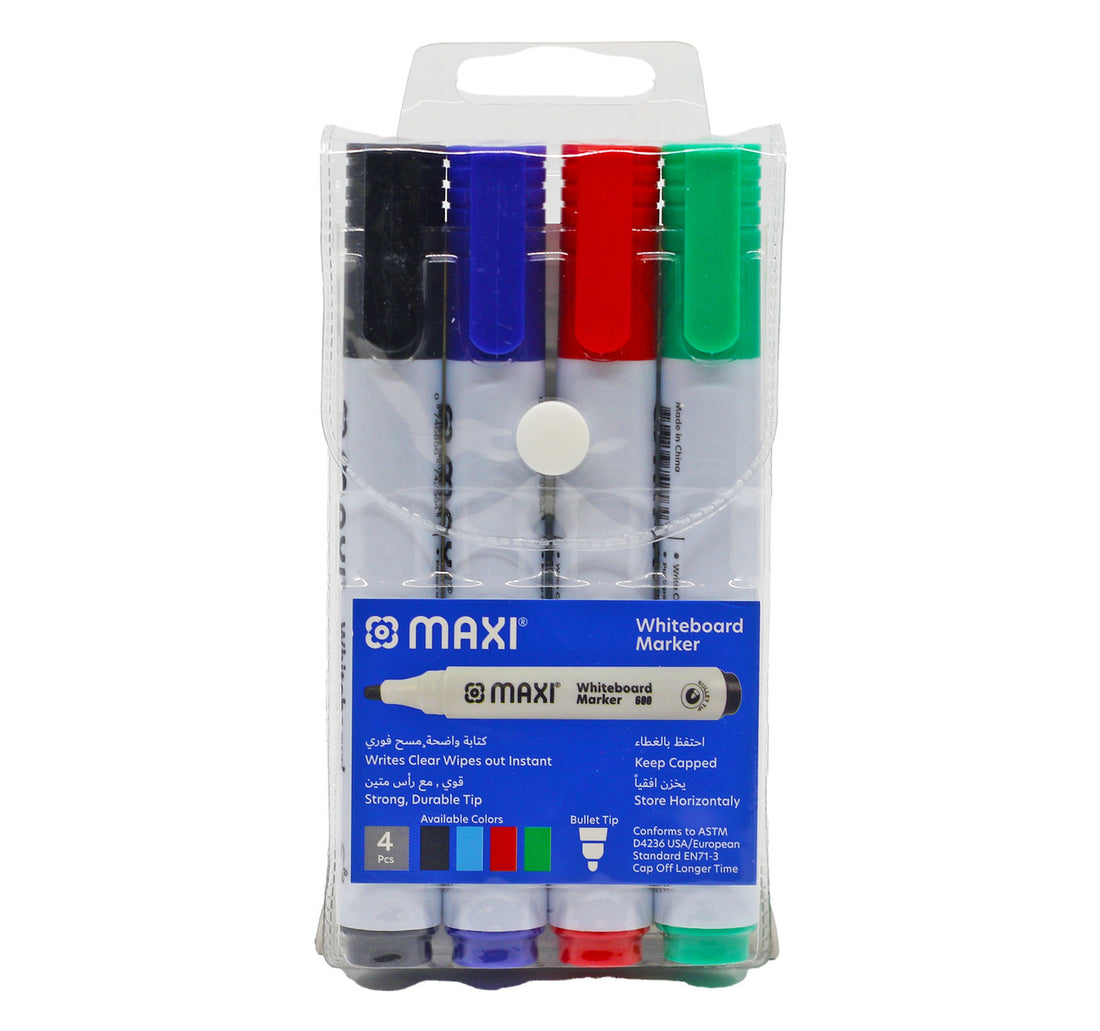 Maxi White Board Marker 4pcs