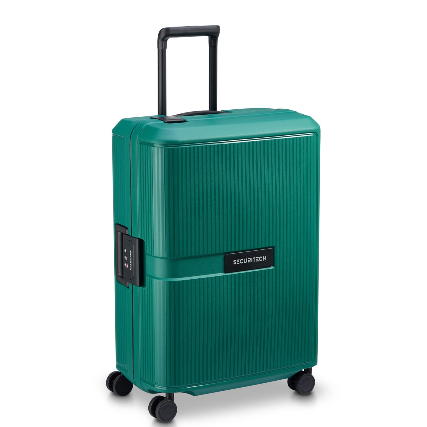 Delsey Securitech Stone 4 Double Wheels Hard Trolley, 70 cm, Green