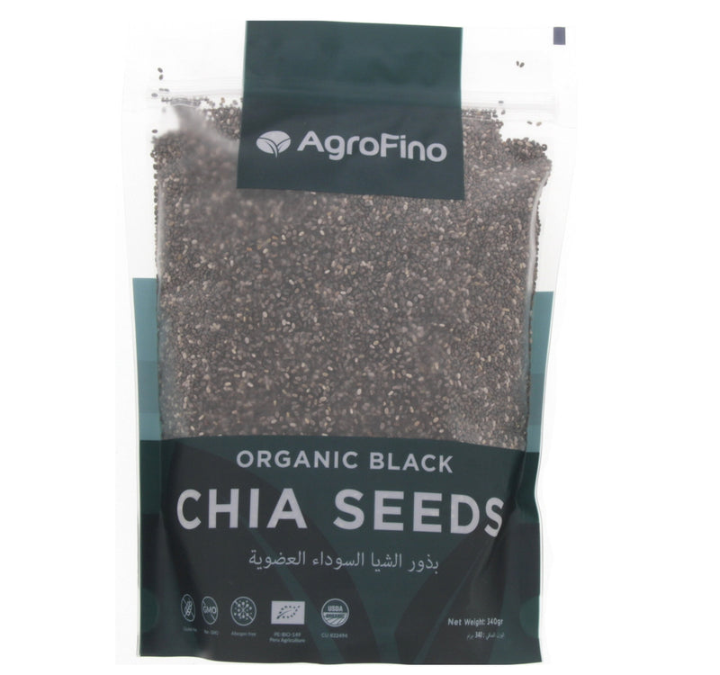 Agrofino Organic Black Chia Seeds 340 g