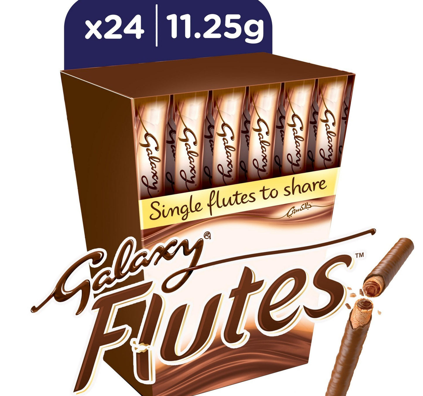 Galaxy Flutes Chocolate Twin Fingers 24 x 11.25 g