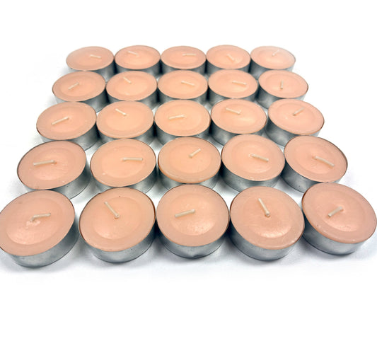 Maple Leaf Scented Tealight Candle Set 25pcs Orange Citrus Blossom