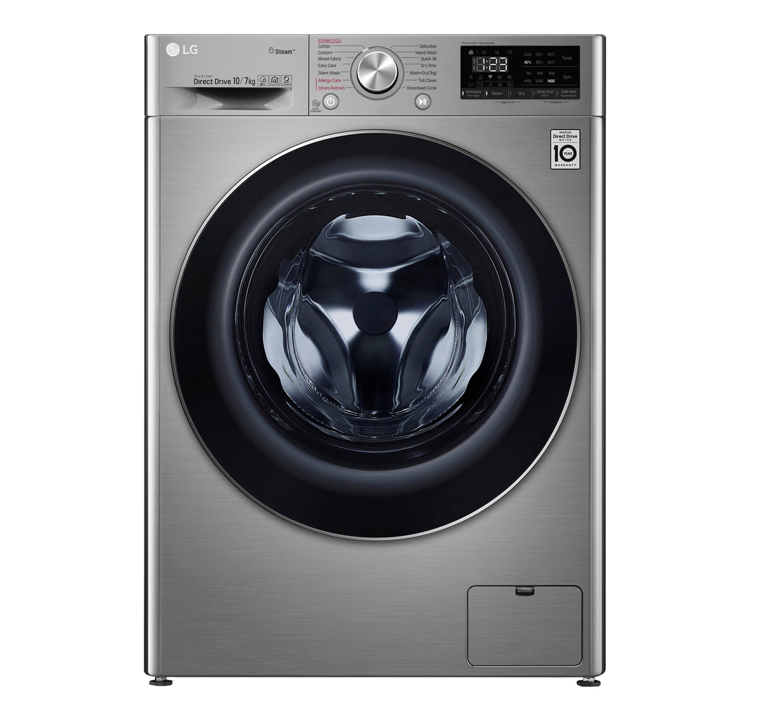 LG Front Load Washer & Dryer F4V5RGP2T 10/7KG, AI DD™, Steam+™, TrueSteam™
