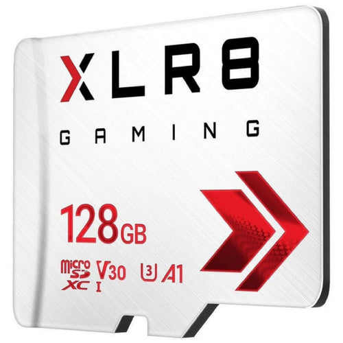 PNY Memory Card​ XLR8 Gaming MicroSD Class 10 U3 V30 128GB White P-SDU128V32100XR-GE