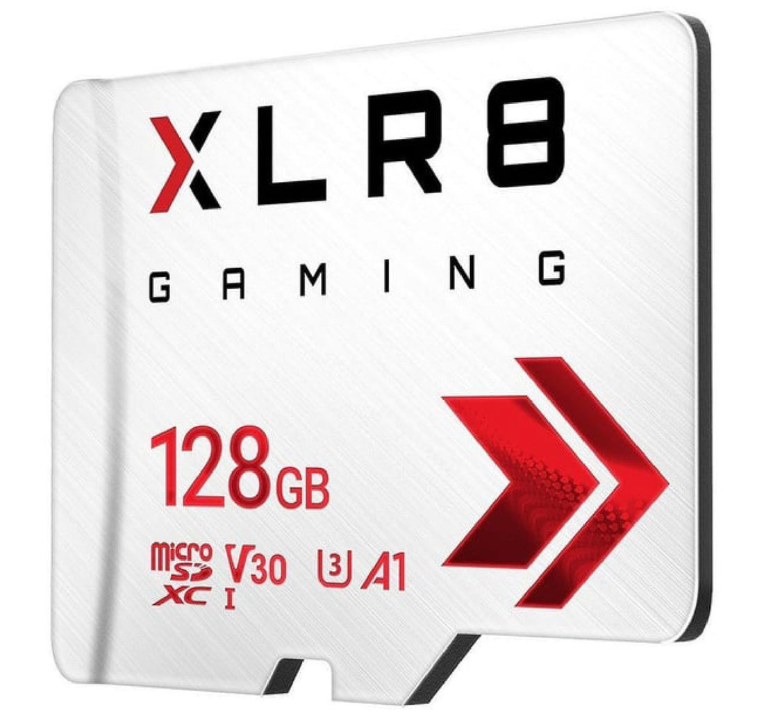 PNY Memory Card​ XLR8 Gaming MicroSD Class 10 U3 V30 128GB White P-SDU128V32100XR-GE