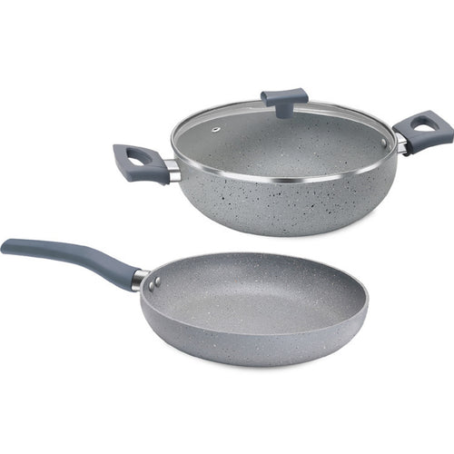 Chefline Granite 24 cm Frypan + 26 cm Kadai