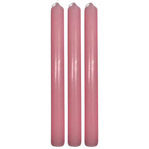 Maple Leaf Scented Taper Candle Set 3pcs Pink Rose