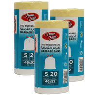 Home Mate White Drawstring Garbage Bag 5 Gallons Size 46 x 52cm 3 x 20pcs