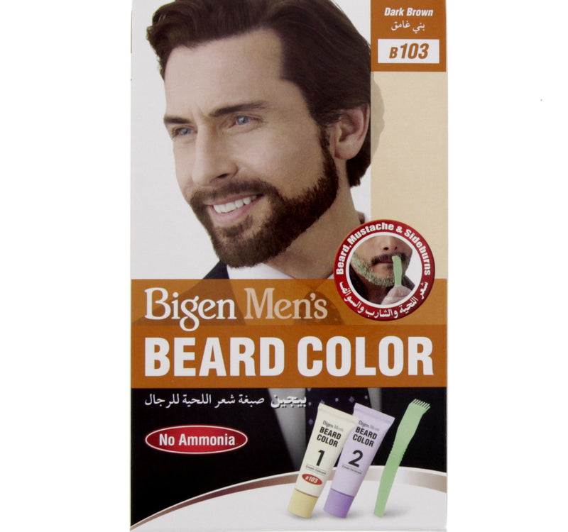 Bigen Men's Beard Color Dark Brown B103 1 pkt