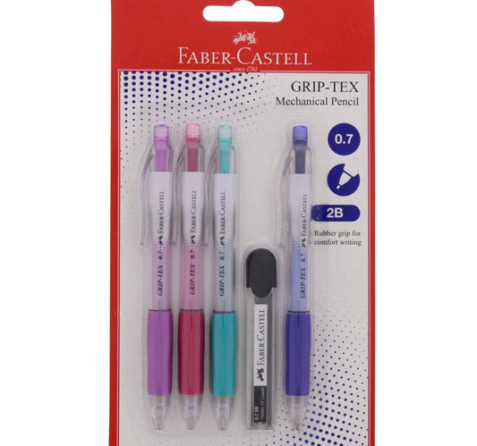 Faber-Castell Grip-Tex Mechanical Pencil 4's + Leads 133806