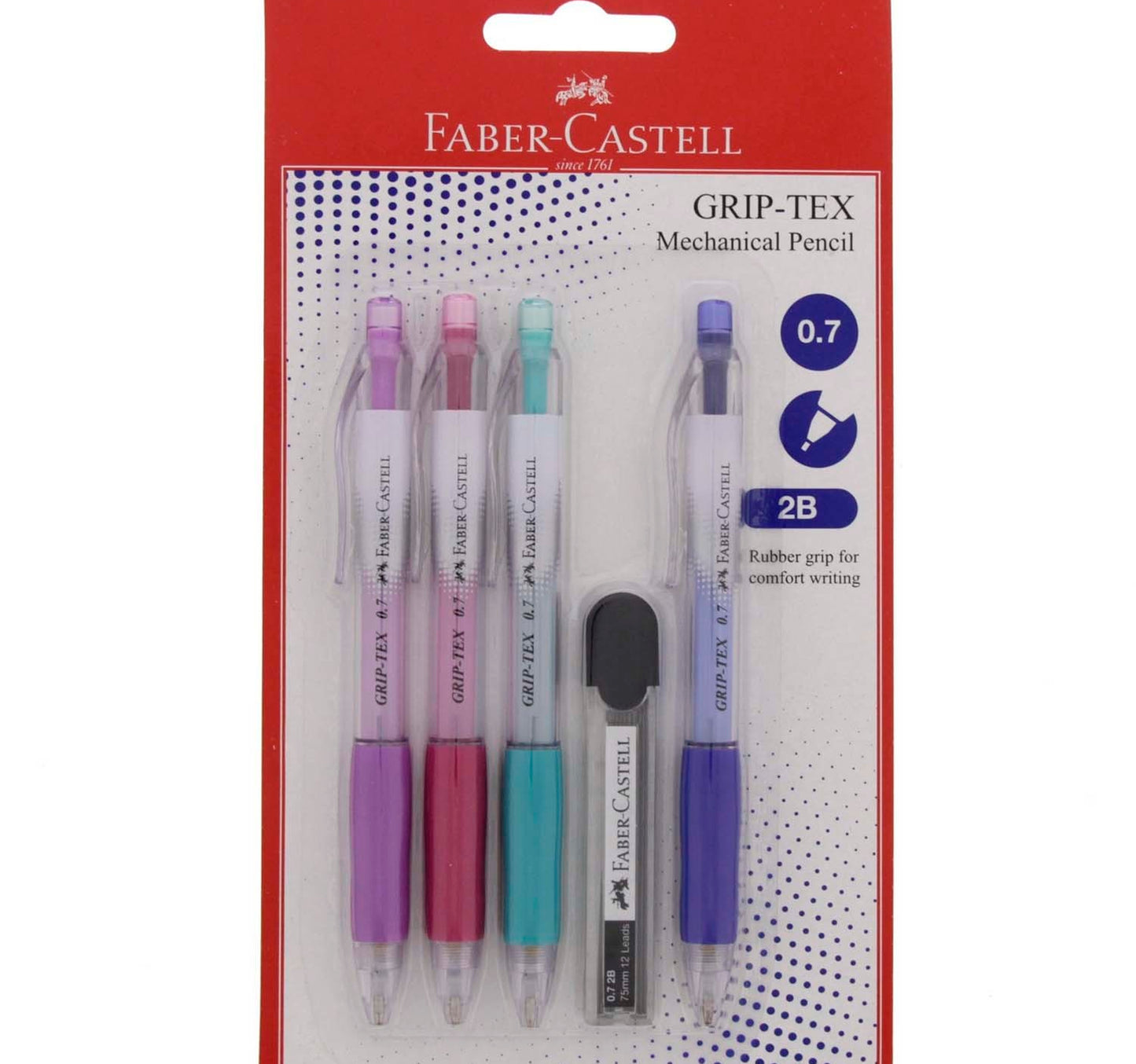 Faber-Castell Grip-Tex Mechanical Pencil 4's + Leads 133806
