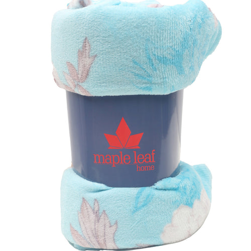 Maple Leaf Flannel Blanket 200 x 220cm Assorted