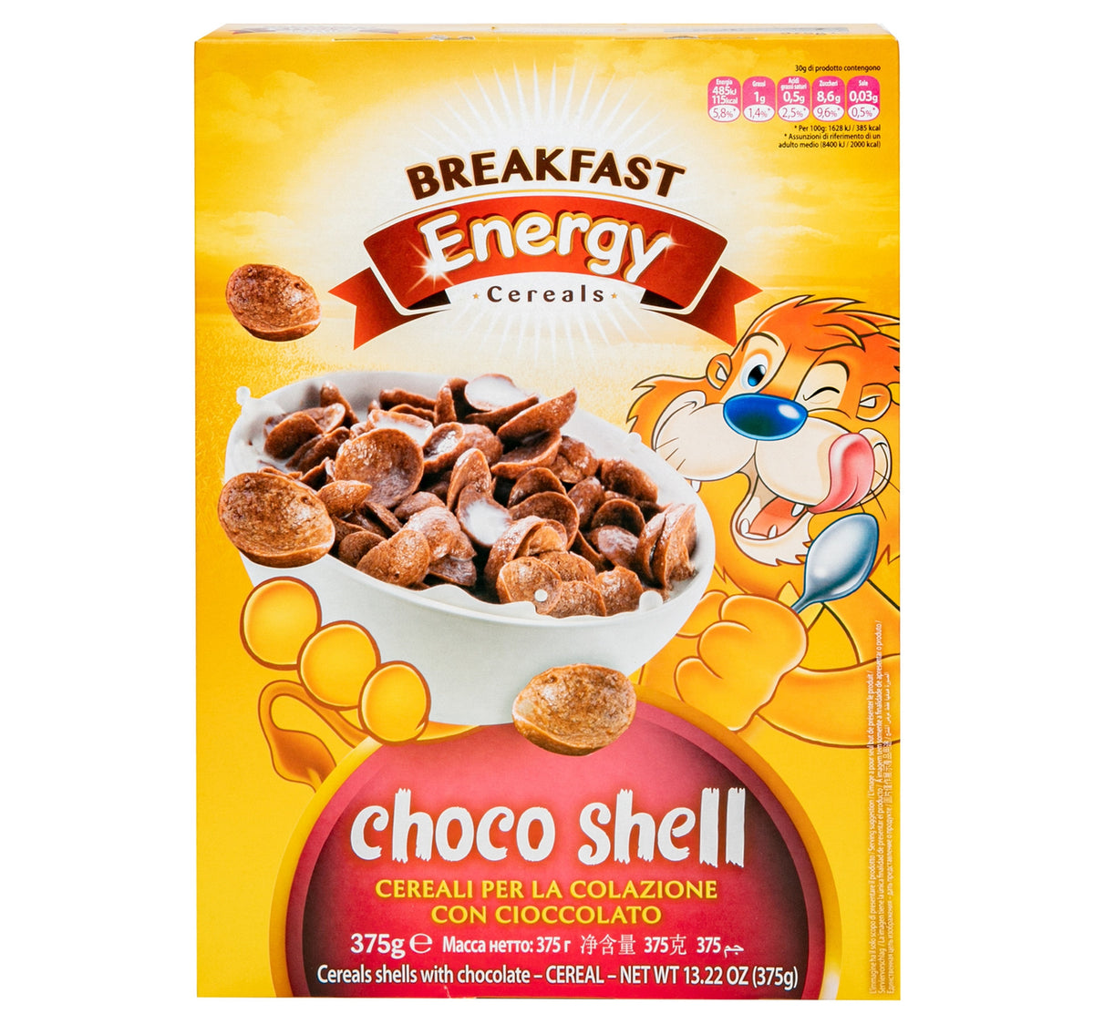 Breakfast Energy Choco Shell 375 g – Shefs