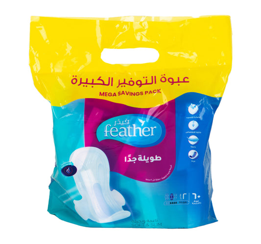 Feather Ultra Long Sanitary Pads With Wings 60pcs