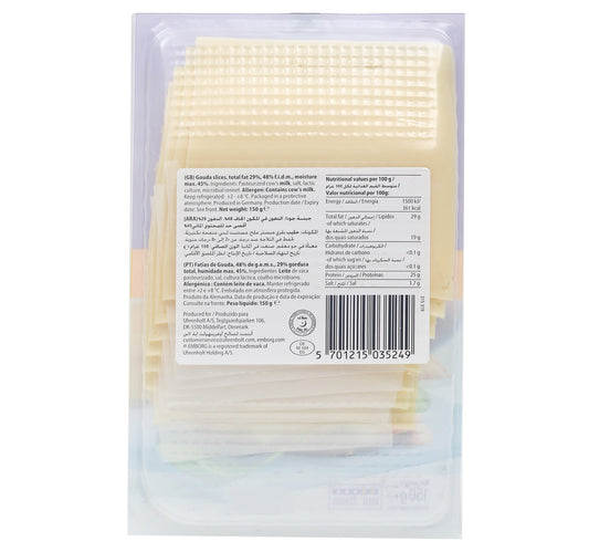Emborg Gouda Cheese Slices 150 g