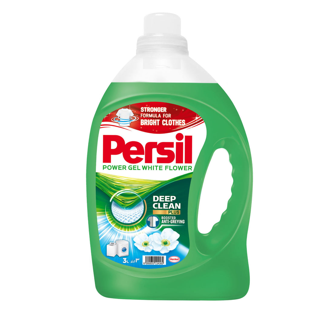 Persil Power Gel White Flower Liquid Laundry Detergent 3 Litres