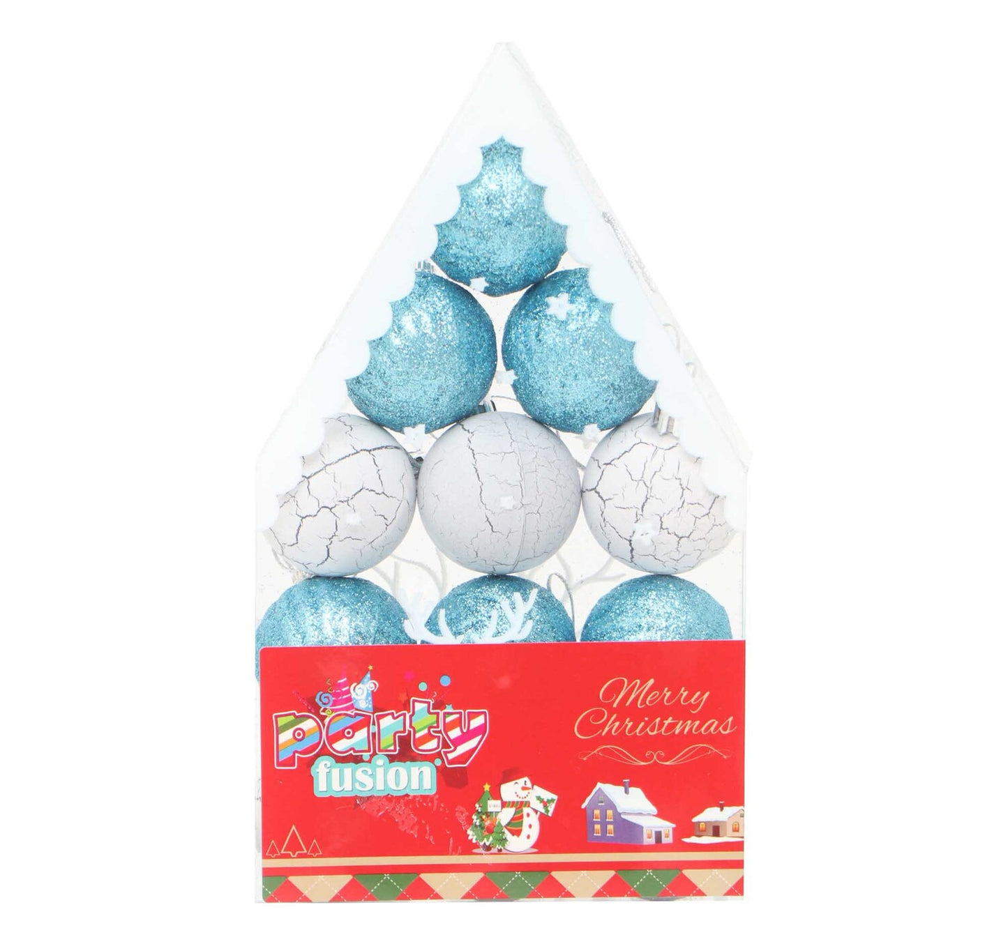 Party Fusion X'mas Decoration Ball Set 4cm HI2020-077 12pcs Assorted