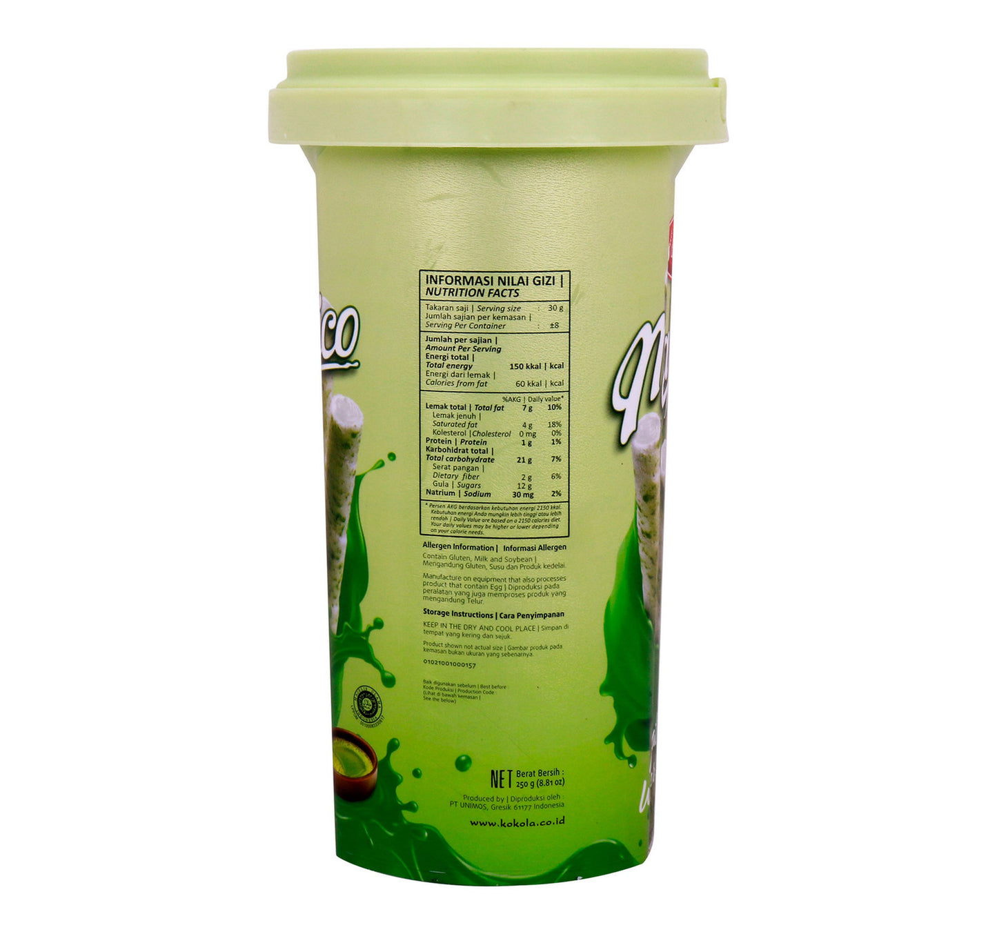 Kokola Majorico Matcha Wafer Roll 250 g