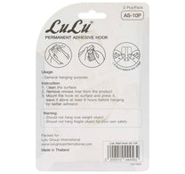 LuLu Permanent Adhesive Wall Hook, AS-01P