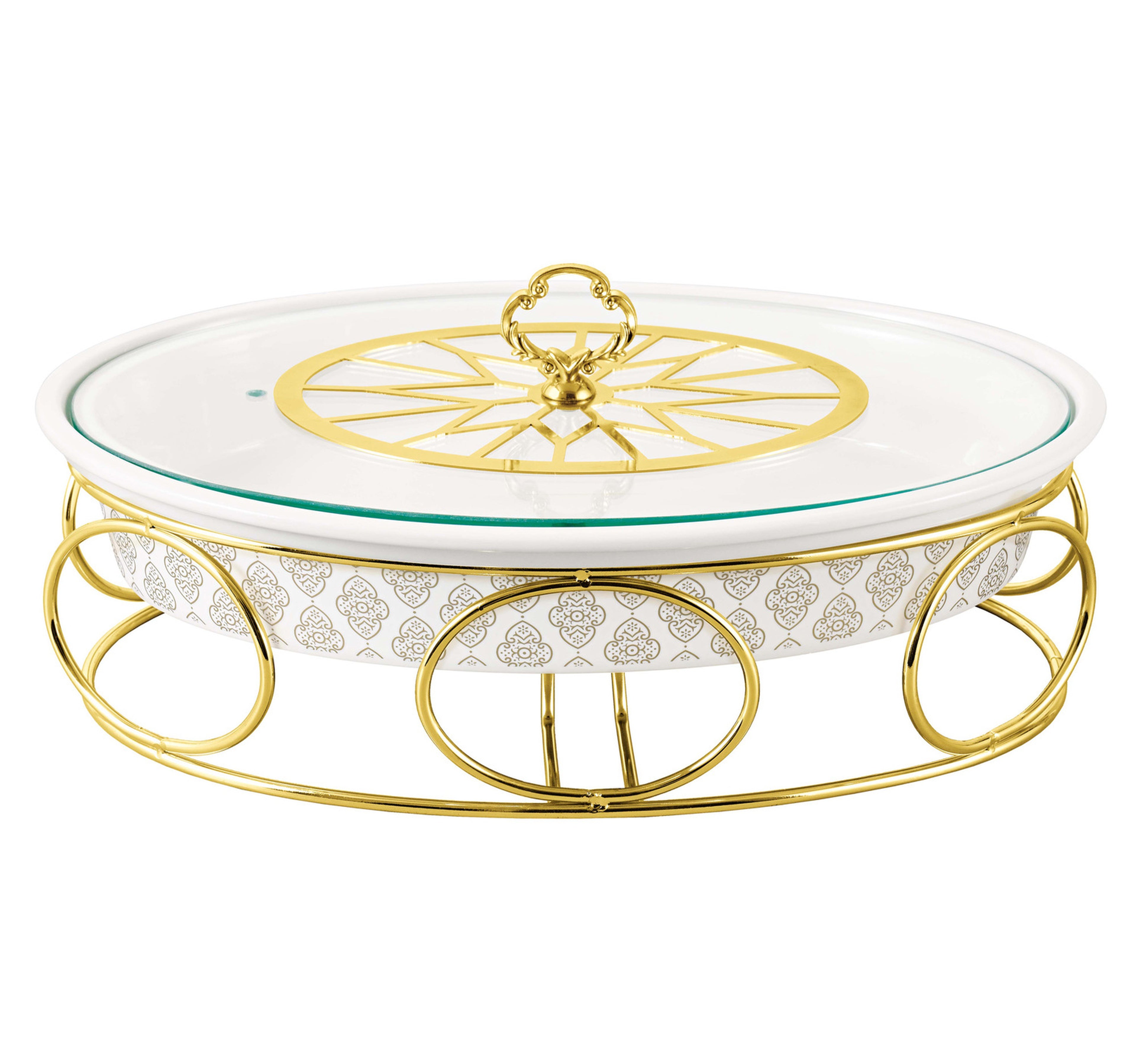 Chefline Oval Casserole with Warmer Rack, 16 inches, 3167