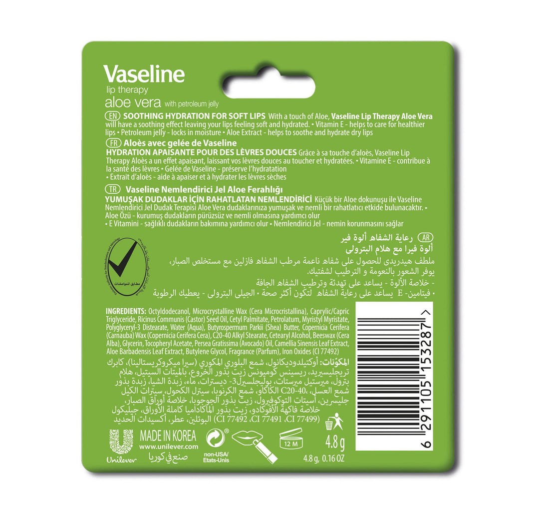 Vaseline Aloe Vera Lip Therapy 4.8 g