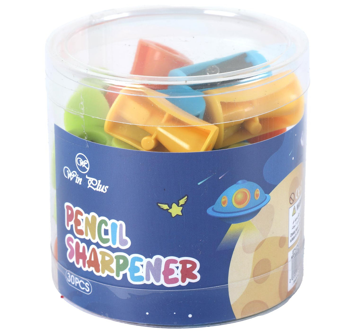 Win Plus Pencil Sharpener Set, 30 pcs, Assorted, HY-23