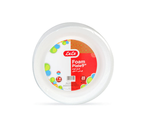 LuLu Foam Plate 9inch 25 pcs