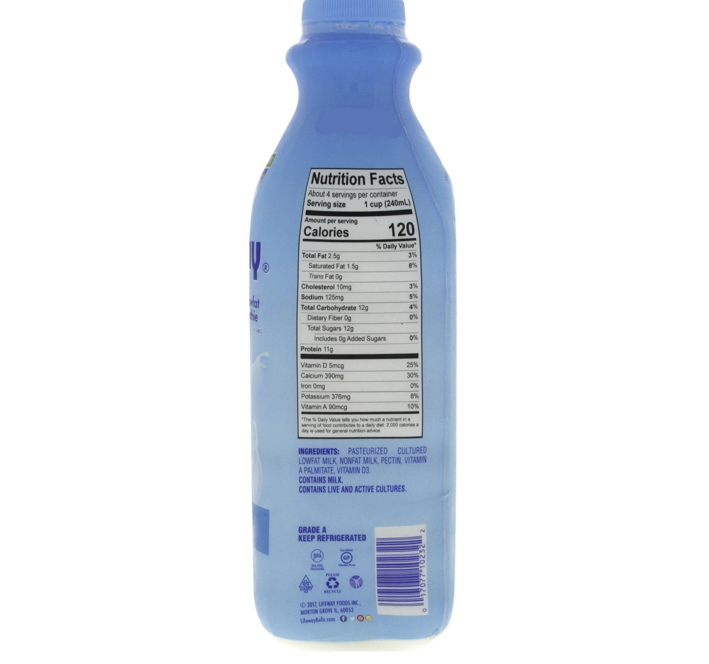 Lifeway Kefir Cultured Milk Low Fat 944 ml