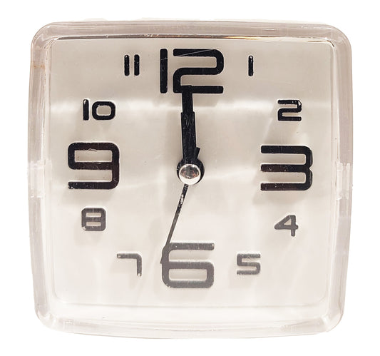 Maple Leaf Home Square Alarm Clock White 9cm