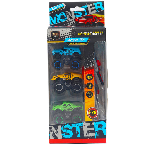 Skid Fusion Monster Car 3pcs 779-21 Assorted
