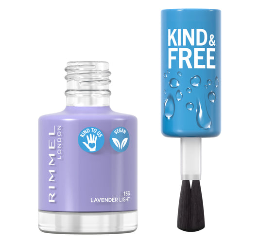 Rimmel London Kind & Free Clean Nail Polish, 153 Lavender Light, 8 ml