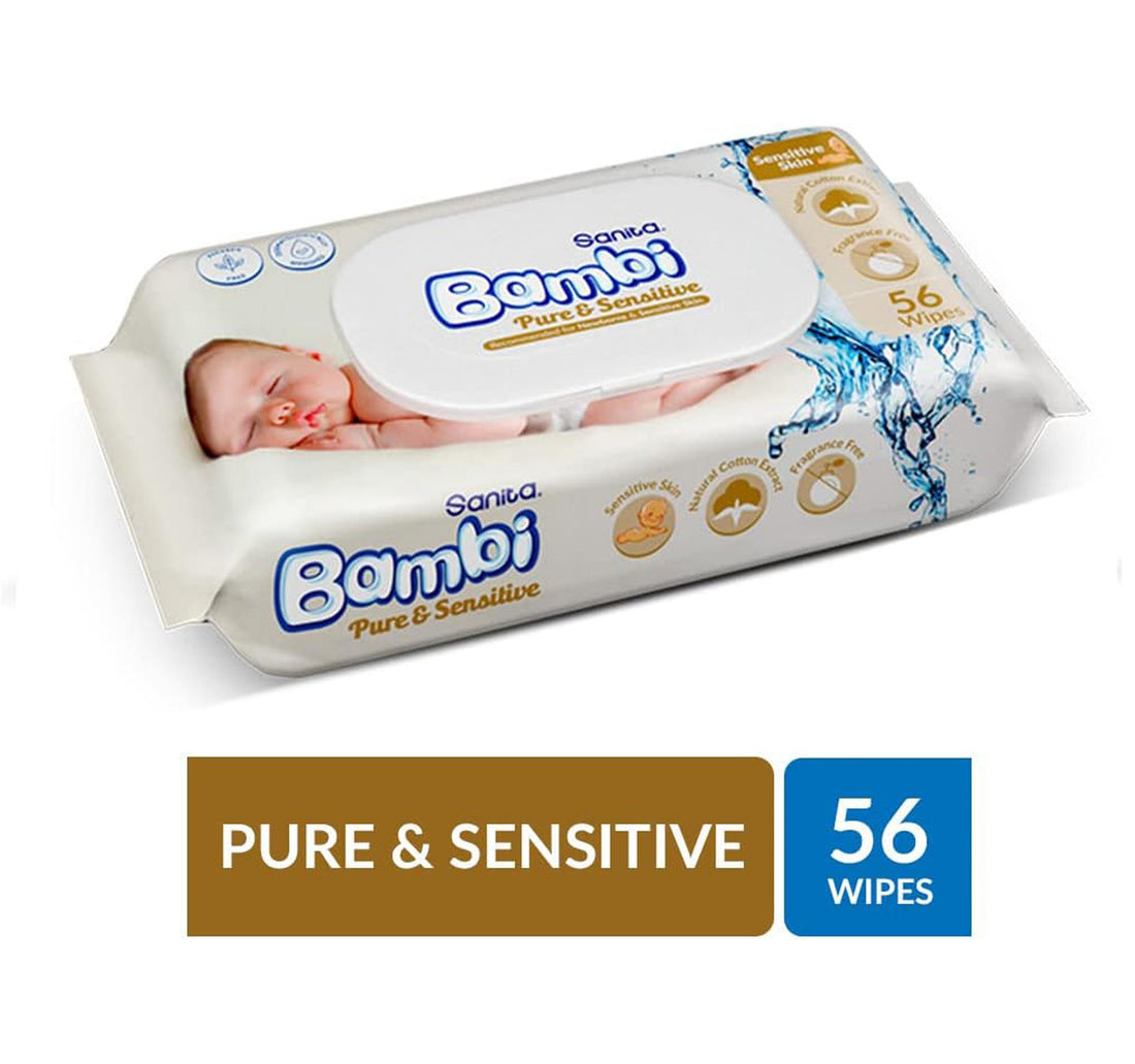 Sanita Pure & Sensitive Bambi Wipes 56 pcs