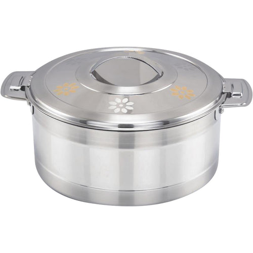 Sanjana Stainless Steel Casserole, Classic Gold, 3500 ml