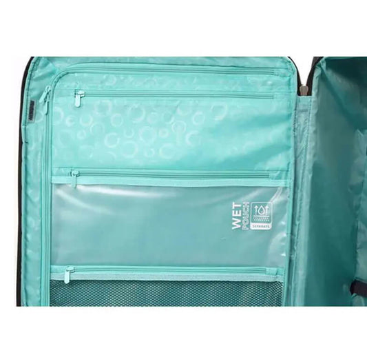 American Tourister Majores Soft Trolley with TSA Combination Lock, 70 cm, Blue