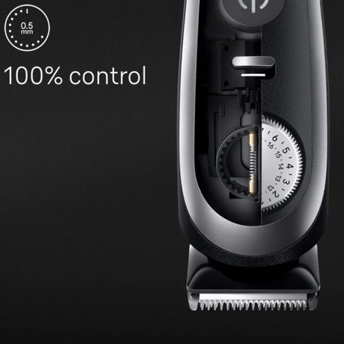 Braun Professional Beard Trimmer with ProBlade and 10 barbering tools, Grey, BT9420