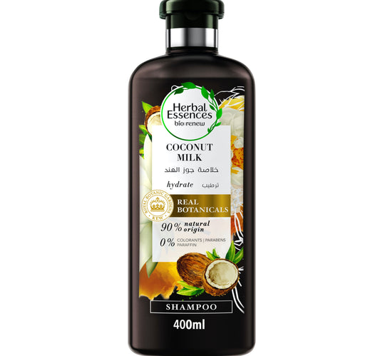 Herbal Essences Bio: شامبو حليب جوز الهند المرطب والمجدد للشعر 400 مل