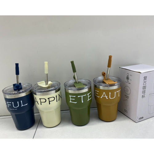 Speed Double Wall Mug + Straw, 480 ml, MK06-02