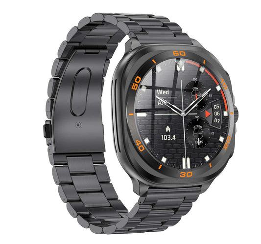 Swiss Military Smartwatch with Metal Strap, Black, DOM7