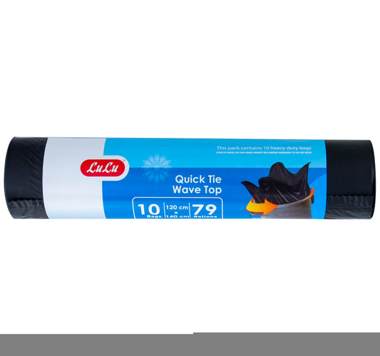 LuLu Quick Tie Wave Top Garbage Bags 10pcs