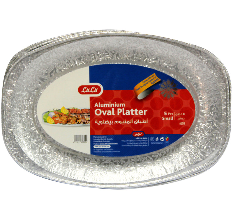 LuLu Aluminium Oval Platter Small 5 pcs