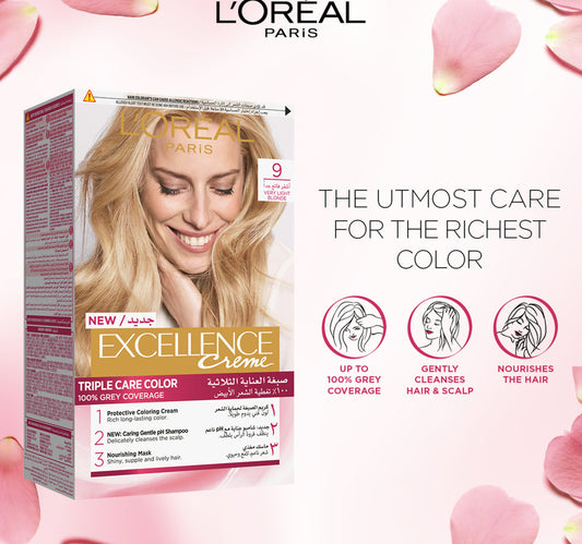L'Oreal Paris Excellence Creme Color 9 Very Light Blonde 1 pkt