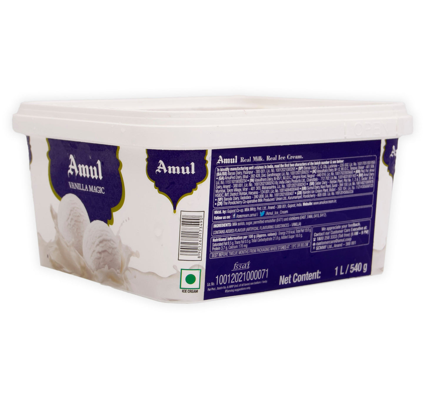 Amul Vanilla Magic Ice Cream 540 g