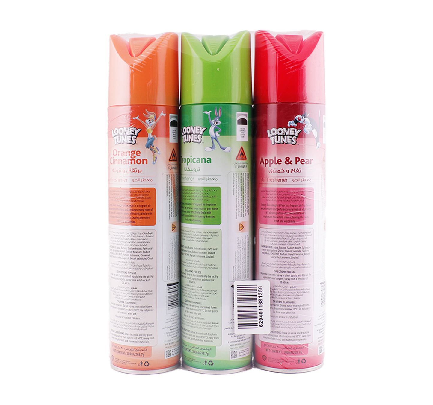 Looney Tunes Air Freshener Assorted 3 x 300 ml