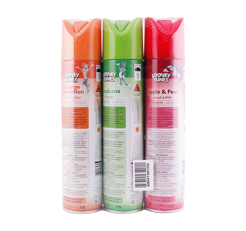 Looney Tunes Air Freshener Assorted 3 x 300 ml