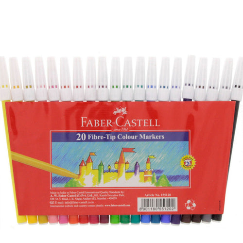 Faber-Castell Fibre Tip Color Pens 20 Pieces