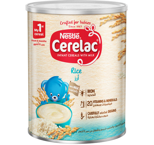 Nestle Cerelac Infant Cereals With Iron + Rice From 6 Months 400 g